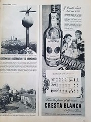 1946 Cresta Blanca California Sauterne Wine Cellar Original Ad
