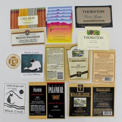 Lot Of 24 Southern California Fine Wine Labels 1997-2003 Unused