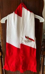 G.H. Mumm Champagne Embroidered Red And White Winter Scarf *BRAND NEW*