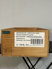 Veo Grande Wood Wine Box Crate Chardonnay Chile Gift