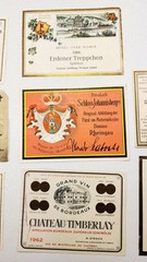 Vintage wine label Lot of 9 German 1962, 1966, 1967