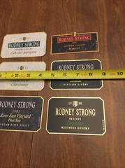Huge Lot 6 Rare Vintage Rodney Strong Wine Labels 1990-1993: Merlot, Chardonnay+