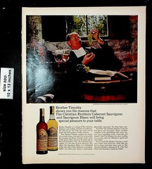 1965 The Christian Brothers Cabernet Sauvignon Wine Blanc Vintage Print Ad 27954