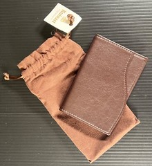 Ruinart Champagne Brown Leather Card Case Wallet & Giftbag – Luxury