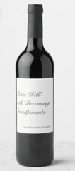 Pregnancy Announcement, Fun Announcement For Grandparents, Wine Label
