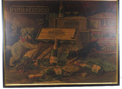 Piper Heidsieck champagne wine advertising poster 1877 23 x 30