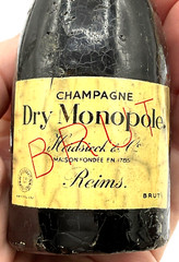 Vintage Dry Monopole Brut Champagne 5” Candles Wine Bar Man Cave Promo Advertise