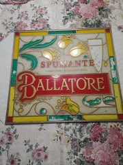 Ballatore Spumante California Sparkling Wine Stained Glass Sign
