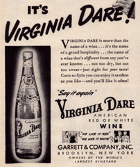 Virginia Dare American Wine 1945 Vintage Print Ad Garrett & Co Say It Again