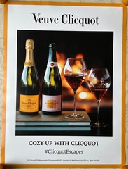 Veuve Clicquot Champagne Poster – Cozy Up With Clicquot – 18” x 24” Inches – New