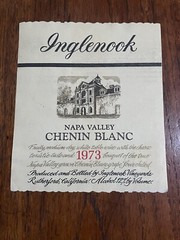 Vintage 1973 Napa Valley Wine Label Chenin Blanc Inglenook Vineyards Mini Poster