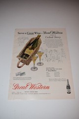 Vintage 1953 Great Western American Cocktail Sherry Ad