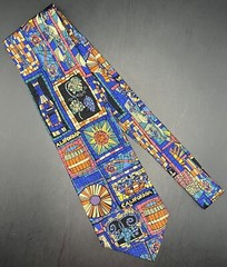 Tessera Winery California Mosaic Tile Design 100% Silk Necktie – New