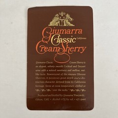 Vintage Giumarra Classic Cream Sherry Label – Giumarra Vineyards, Edison, CA