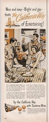 1950 California Sauterne Wine Advisory Board San Francisco CA Bright and gay ad