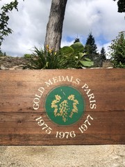 Vintage Wood French Wine Bordeaux Chardonnay Vineyard Cellar Advertising Sign