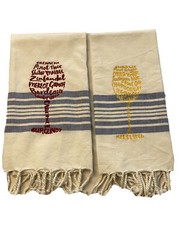 Beachable Wine Towels Set Kitchen Bar Decor Funny Coastal Entertaining Gift