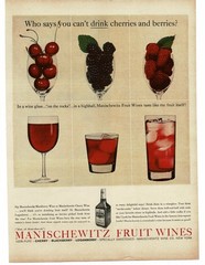 1959 Manischewitz Fruit Wines Vintage Print Ad 1
