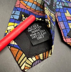 Tessera Winery California Mosaic Tile Design 100% Silk Necktie – New