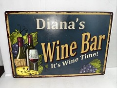 Diana&rsquo;s Wine Bar Rustic Chico Creek Signs 18 X 12&Prime;