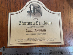 Mint 1979 Gold Chateau St Jean Chardonnay Napa Sonoma Wine Label Mini Poster