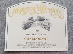 4 Vtg Moresco Vineyards CA Wine Bottle Labels Zinfandel Petite Sirah Chardonnay