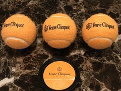 VEUVE CLICQUOT CHAMPAGNE VCP SIGNATURE YELLOW 3 PACK TENNIS BALLS NEW SEALED