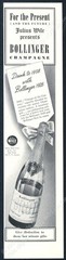1937 Bollinger Champagne 1928 bottle photo vintage print ad