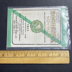 Vintage 1952 Briault & Co Bordeaux Superieur UNUSED Paper Label France Q1968