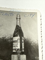 1950 Renault Wines Atlantic City New Jersey Giant Champagne Bottle Man Vtg