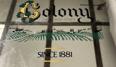 Vintage Italian Swiss Colony California Wines Advertising Mirror Sign Wood Frame