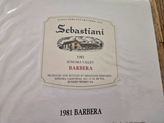 Lot of 7 SEBASTIANI Wine Labels w/Fact Sheets in Plastic Sleeves ~ 1980&rsquo;s