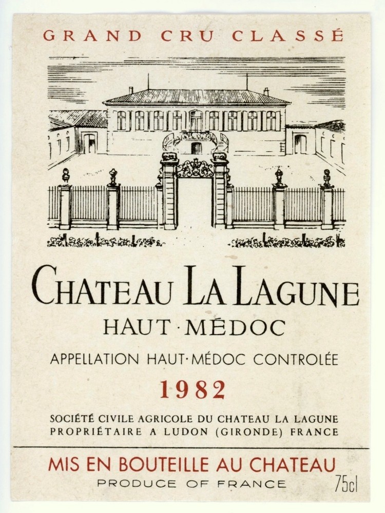 Chateau La Lagune Wine Label Lot of 3 Labels 1966 1978 1982 France French