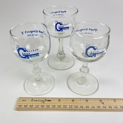 Vallejo Music Theater Pops Concert Wine Glasses 1979 Vallejo California Set Of 3