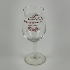 Vallejo Music Theater Pops Concert Wine Glass 1983 Vallejo California