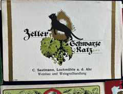 Esquisite 1920s Germany Wine Bottle Label Collection Lot Vintage Antique