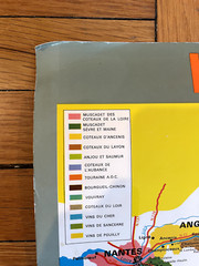 SOPEXA 1967 RARE POSTER – VIGNOBLES DE FRANCE. wine regions map – F. Le Gales