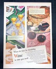 Life Magazine Ad WINE ADVISORY BOARD 1946 Ad