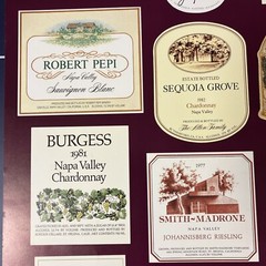 Wines of the Napa Valley Wine Label Series One Collector Poster Art Print 1983