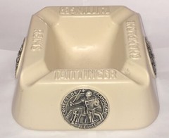 Vintage French Champagne Taittinger Reims Large 8” Ceramic Ashtray