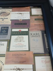 VTG 1997 24&Prime; X 20&Prime; Framed Wine Labels Reproduction