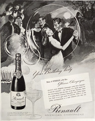 Renault American Champagne Birthday Party Vintage 1946 Magazine Print Ad