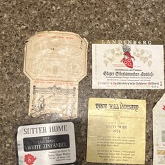 Vintage 1970s Original Wine Bottle Label Mixed Lot Sutter Home Sebastiani