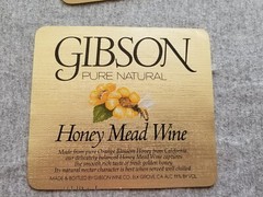 2 Vtg Gibson Wine Bottle Paper Labels Strawberry & Honey Mead Wine Elk Grove CA