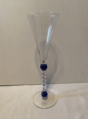 Martini & Rossi Asti Champagne Flute Glass Millennium 2000 Flared Design 9.5”