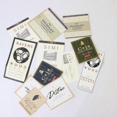 Lot Of 12 Sonoma County California Fine Wine Labels Unused 1998-2003