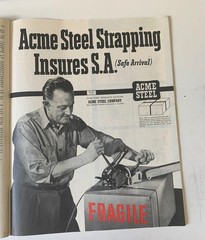 Acme Steel Company Magazine Ad Safe Arrival Shipping 1952 Ephemera