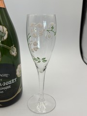 Vintage 1995 Perrier Jouet 1.5L Empty Champagne Bottle With 2 Matching Glasses
