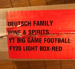 NEW YELLOW TAIL WINE HOLIDAY TAILGATE FOOTBALL LIGHTBOX Red