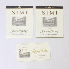 Lot Of 12 Sonoma County California Fine Wine Labels Unused 1998-2003